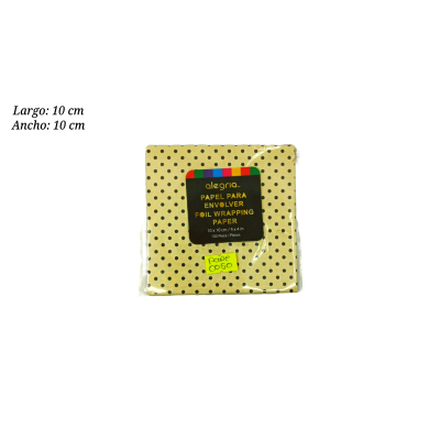 PAPEL METAL DOTS NEGROS 10X10 CM 100PZ OTS000392