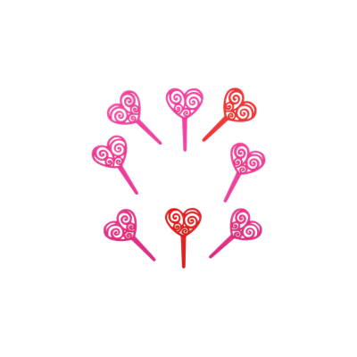 PALILLO DECORA PLAST CORAZON ORGAN D6282