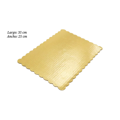 BASE 25X35 CM DORADA PASTELOSO