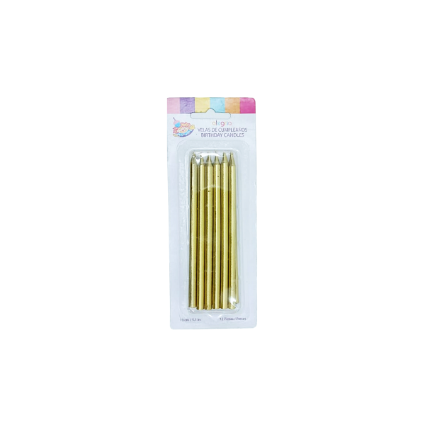 VELA DORADA 13CM (12PZ) CND000943