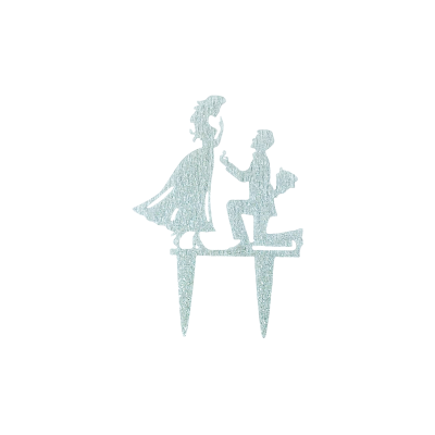 ADORNO NOVIO HINCADO PLATA 4-2860