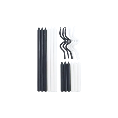 VELA COMBINADA NEGRO Y BLANCO 18PZ CND000994