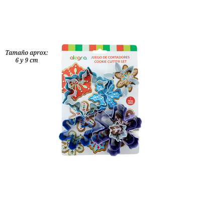 CORTADOR DE GALLETAS COPOS DE NIEVE 7 PZ AINOX
