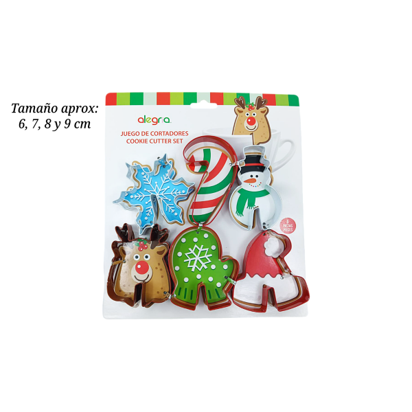 CORTADOR DE GALLETA COPO BASTON GORRO NAVIDEÑO AINOX