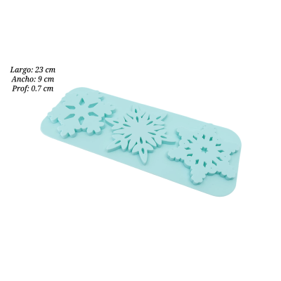 MOLDE SILICON COPO DE NIEVE 3CAV 23X9CM SIL001370