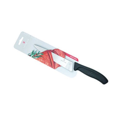CUCHILLO TRINCHAR 19 CM NEGRO VIC BLISTER SWISS 6.8003.19B