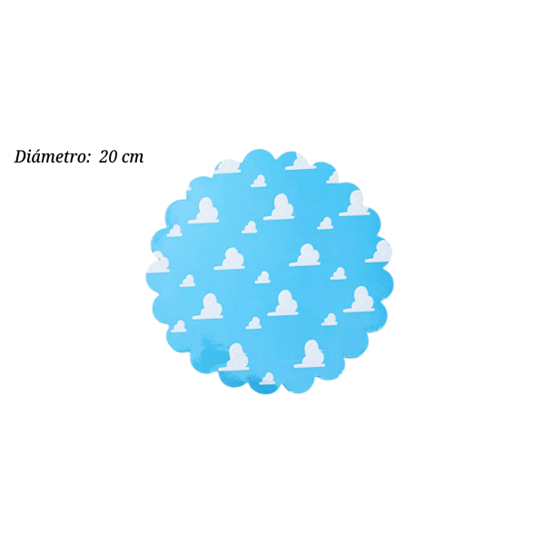 BASE CARTON REDONDA 20CM NUBES FA