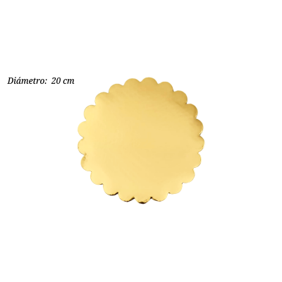 BASE CARTON REDONDA 20CM ORO FA
