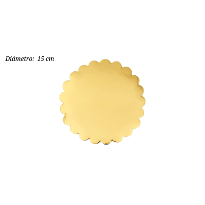 BASE CARTON REDONDA 15CM ORO FA