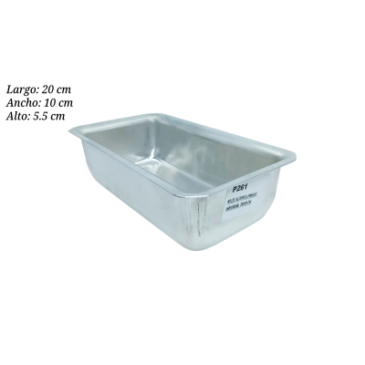 MOLDE ALUMINIO 20X10 CMS P261 IDEAL PANQUE INDIVIDUAL