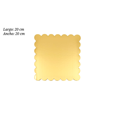 BASE CARTON CUADRADA 20COM ORO FA