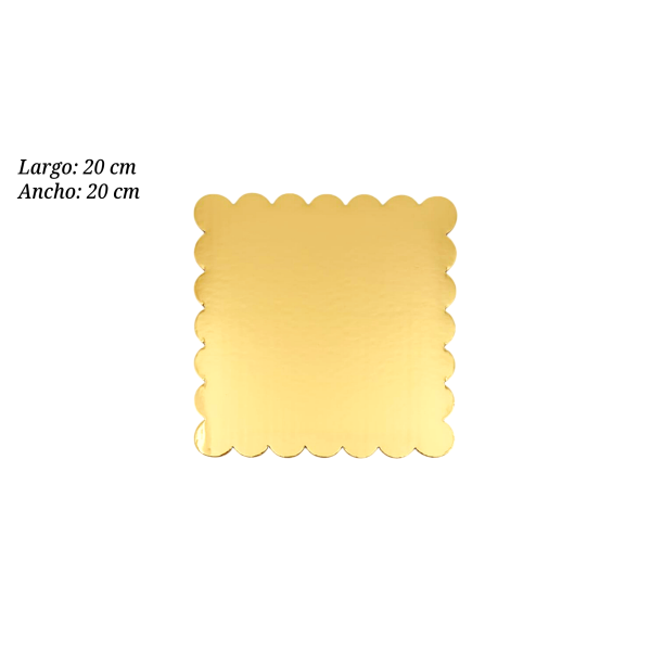BASE CARTON CUADRADA 20COM ORO FA