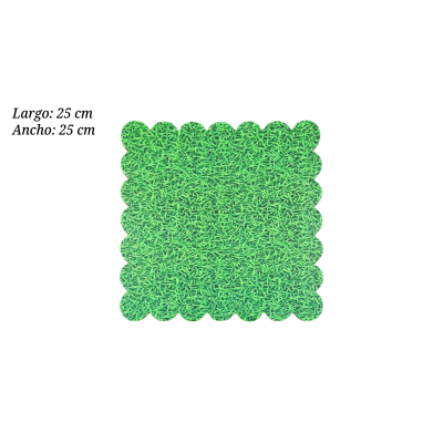 BASE CARTON CUADRADA 25CM PASTO FA