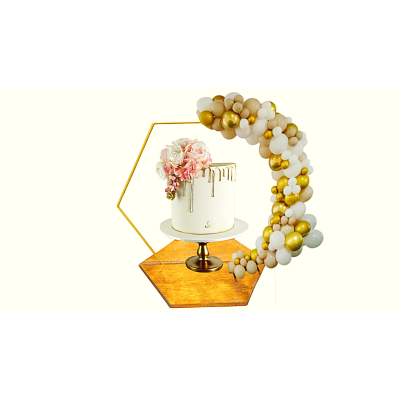 BASE PARA PASTEL HEXAGONAL CON 1 BASE