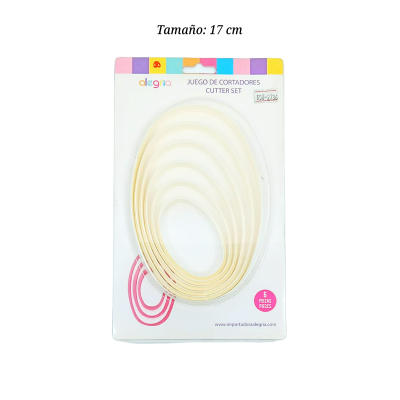 JUEGO TOL000875 CORTADOR PLASTICO OVALOS 6PZ