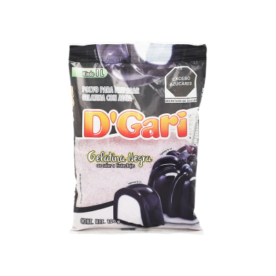 GELATINA DGARI NEGRA SABOR FRUTOS ROJOS 50X120GR