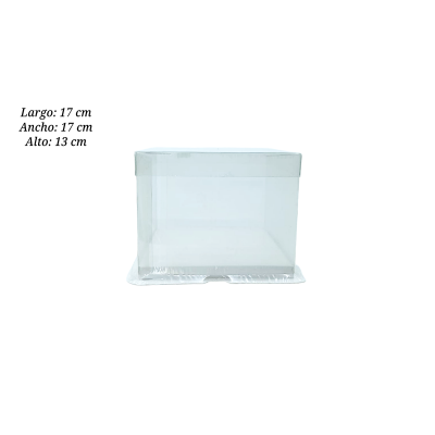 CAJA PARA PASTEL 17X17X13CM UEEN ACETATO FXDGH4-1
