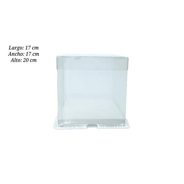 CAJA PARA PASTEL 17X17X20CM UEEN ACETATO FXDGH4-2