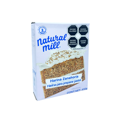 HARINA ZANAHORIA PARA PASTEL NATURAL MILL 12X432GR