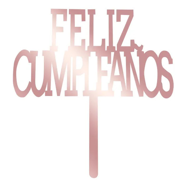 DECO ACRIL CTP000782 FELIZ CUMPLEAÑOS ROSA