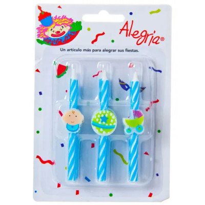 VELA ICONO BEBE NINO 6PZ CC-005