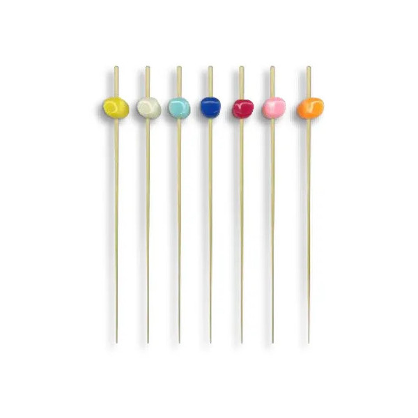 PALILLO BOTANERO DECO ONDULADO COLOR 100PZ