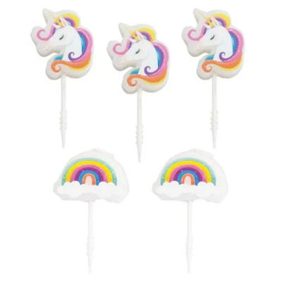 VELA PALILLO UNICORNIO NUBES 5PZ CND001063
