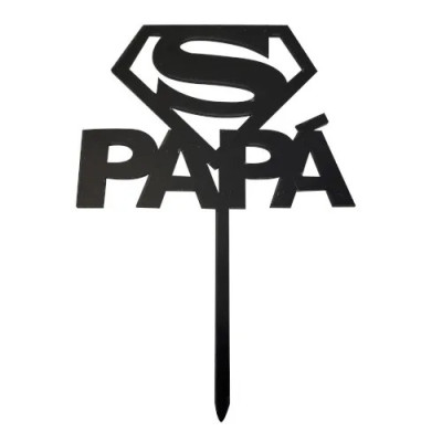 DECO ACRIL S PAPA NEGRO 11X8CM CTP000624