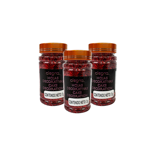 HOJA DECORATIVA ROJO METAL 3GR OTS000578