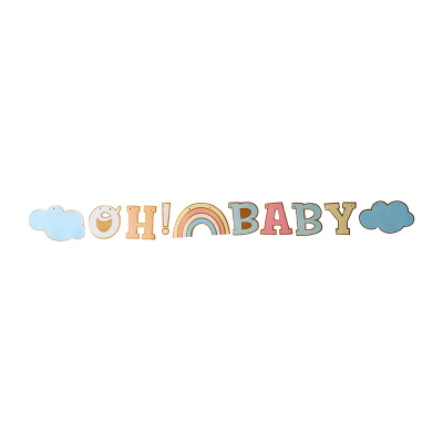 BANDERIN OH BABY NUBES, ARCOIRIS PPR001596