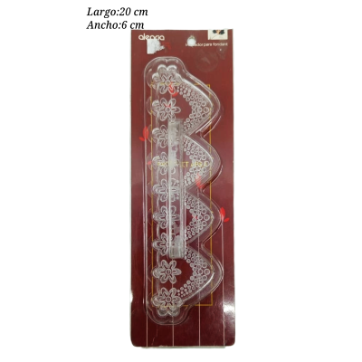 BORDE ACRILICO FLOR Y GUIRNALDA 6894