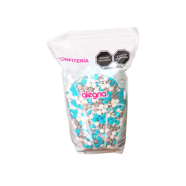 DECO AZUCAR COPO DE NIEVE AZUL-BLANCO 1K OTS000883