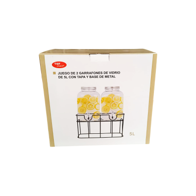 JARRA GARRAFON VIDRIO CON TAPA 8 LT 2415-3297