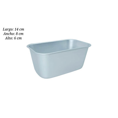 MOLDE ALUM RECTANGULAR 14X8X6CM PAN000167 MOLDE ALUM RECTANGULAR 14X8X6CM PAN000167