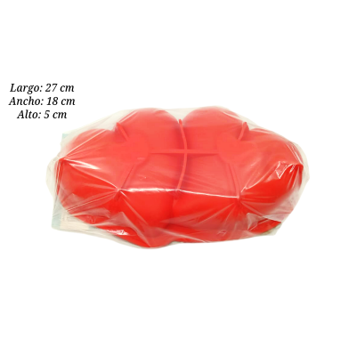 MOLDE SILICON CORAZONES 27X18X5CM SIL001228