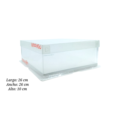 CAJA P/PASTEL 26X26X10 CM FX8CHEESECAKE UEEN