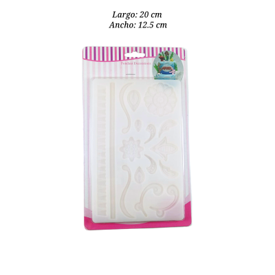 MOLDE SILICON MEDIANO FLOR GUIAS COL 661686295