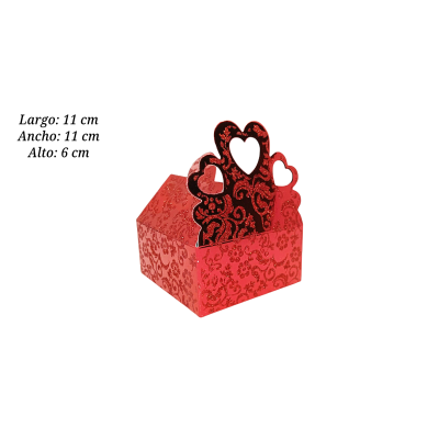 PAQ CAJA METAL CORAZON 3 COLOR 6X5.5CM 50PZ 5185