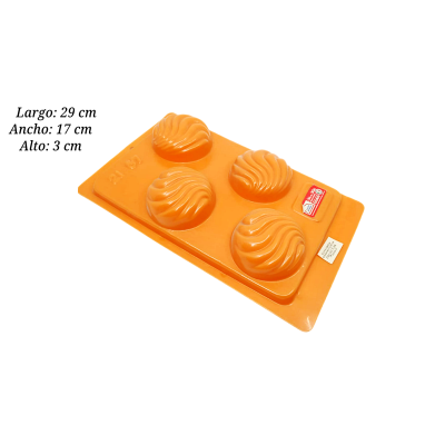 MOLDE SILICON NARANJA INTERMEX