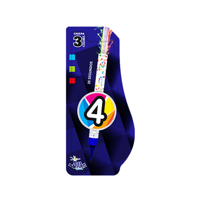 VELA N. 4 LUMINOSA BLISTER WOW