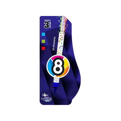 VELA N. 8 LUMINOSA BLISTER WOW