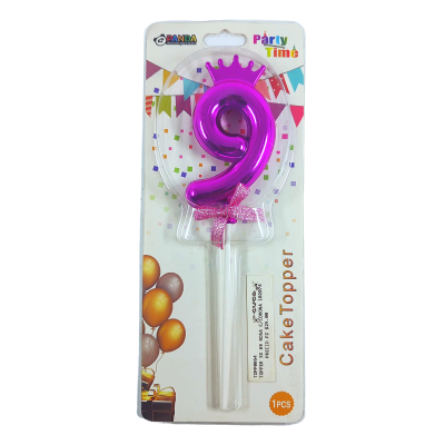 TOPPER 3D NO.9 ROSA C/CORONA 102074