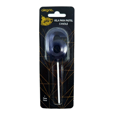 VELA PALILLO NEGRA 5CM NO. 6 CND001172