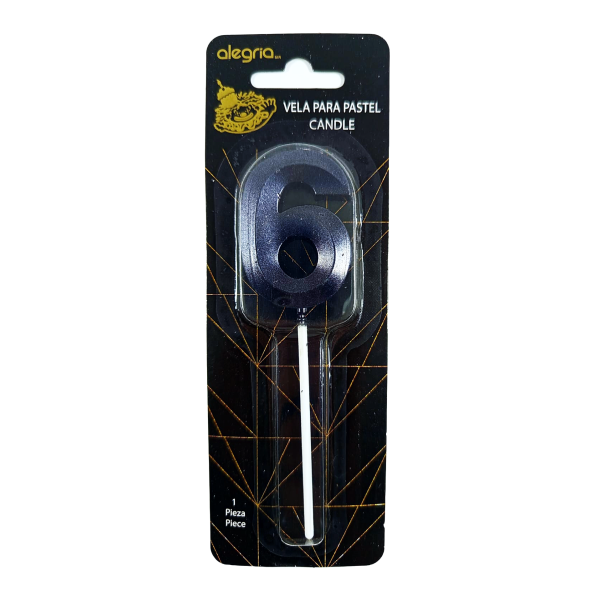 VELA PALILLO NEGRA 5CM NO. 6 CND001172