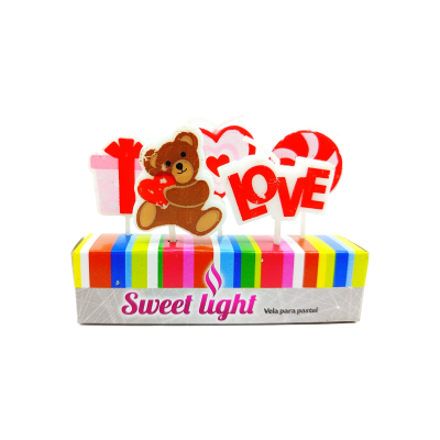 VELA PALI LOVE OSO CORAZON REGALO SL-050