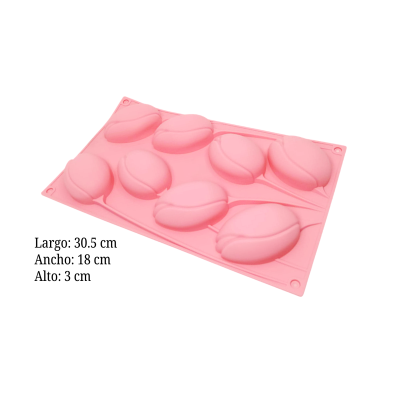 MOLDE SILICON TULIPAN 8 CAV SIL001375