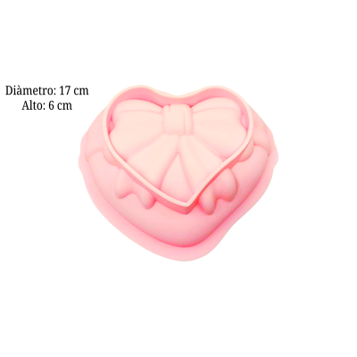 MOLDE SILICON CORAZON MOÑO 17X16X6 CM SIL001396