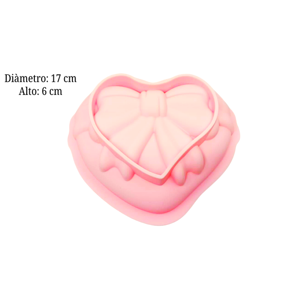 MOLDE SILICON CORAZON MOÑO 17X16X6 CM SIL001396