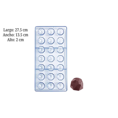 MOLDE PLAST P/CHOCO DIAMANTE 21CAV OTS000127