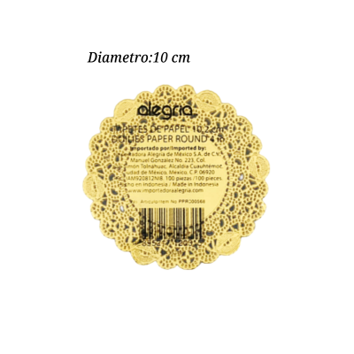 BLONDA RED 10CM DORADA PPR000568 100PZ